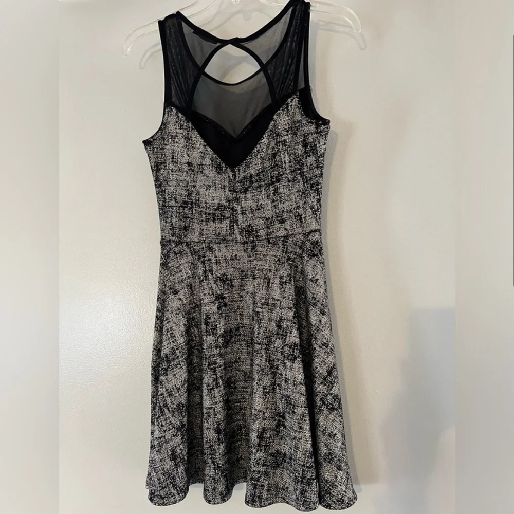 Black and Silver Sheer Top Dress - Picture 3 of 5